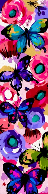 Free butterfly bookmarks of a butterfly in colorful theme